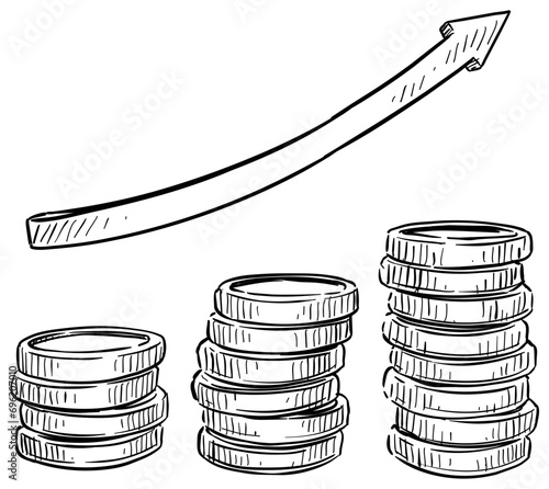 profits handdrawn illustration