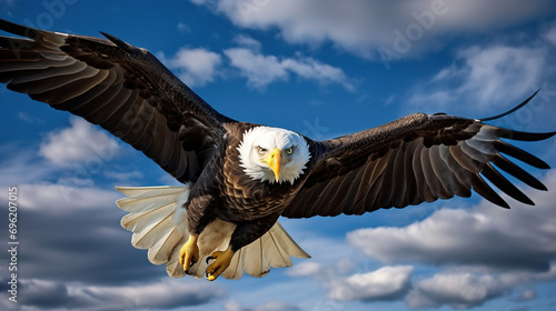 eagle in the sky looking for pray. Generative Ai © Shades3d