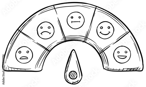 satisfaction scale handdrawn illustration