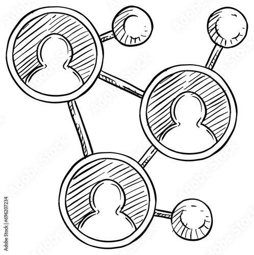 networking consult handdrawn illustration