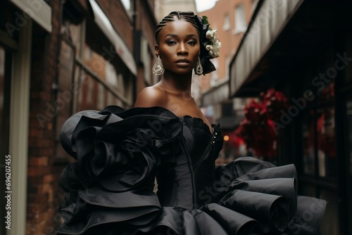 Nigerian Beauty Posing in Black