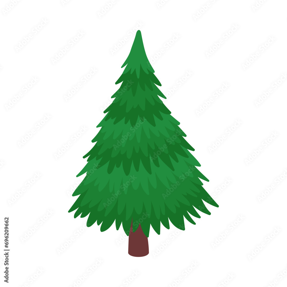 Fototapeta premium Vector christmas tree merry christmas on white background
