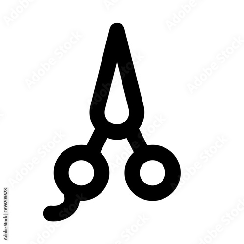 Hair Cutting Line UI Icon