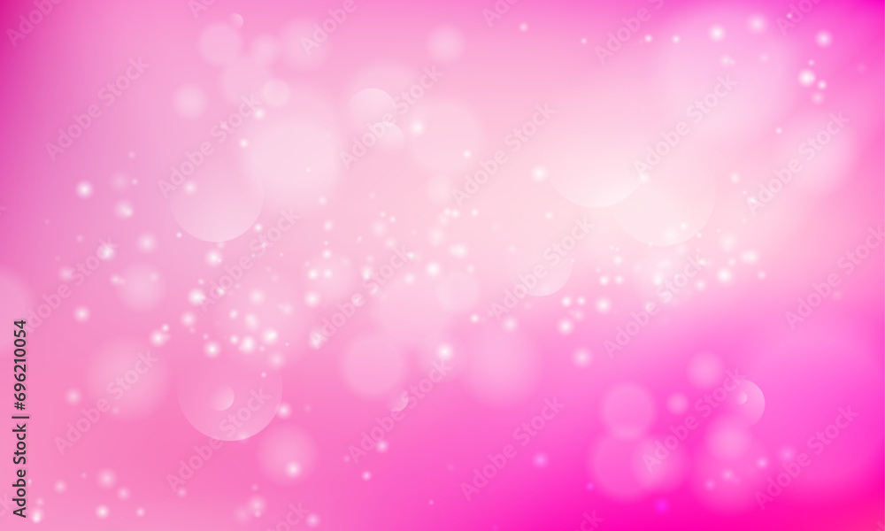 Vector pink background with glowing sparkle bokeh design