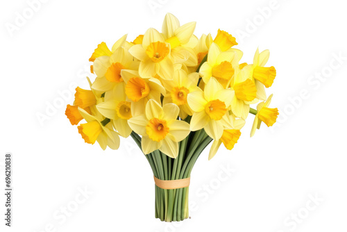 Vibrant Daffodil Bouquet Isolated On Transparent Background
