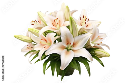 Lily Blossom Bouquet Isolated On Transparent Background © Yasir