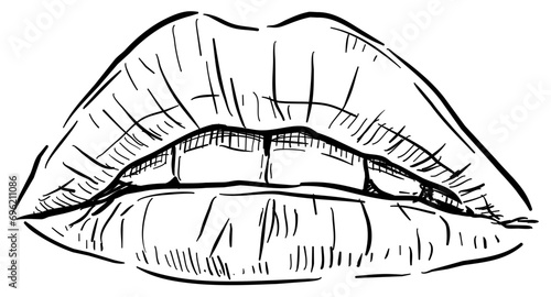 mouth handdrawn illustration