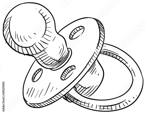 baby pacifier handdrawn illustration