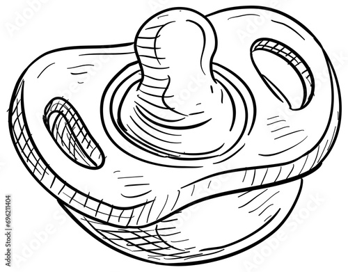 baby pacifier handdrawn illustration