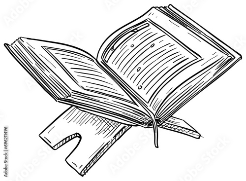 Al-Quran handdrawn illustration