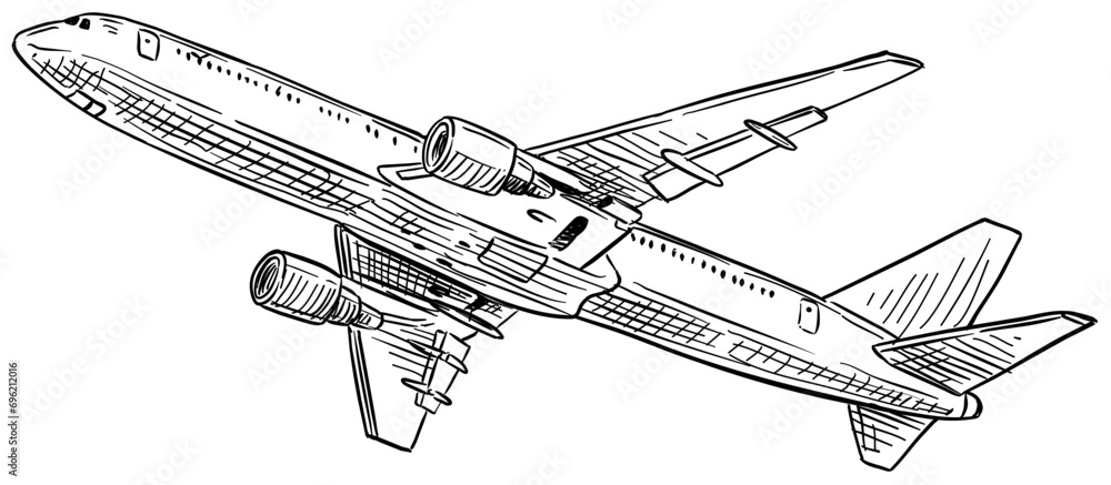 airplanes handdrawn illustration airplanes handdrawn illustration