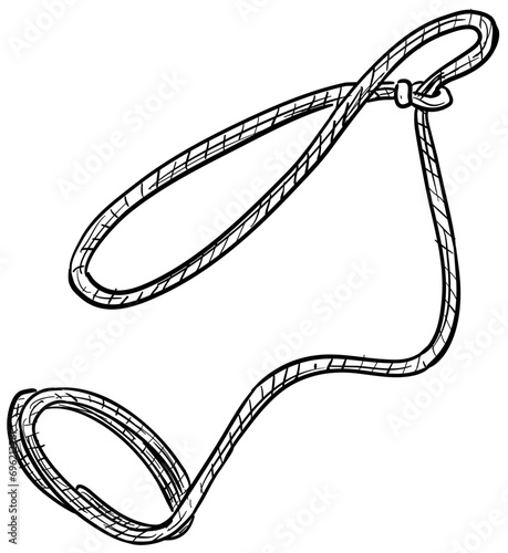 cowboy lasso handdrawn illustration