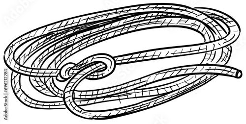 cowboy lasso handdrawn illustration