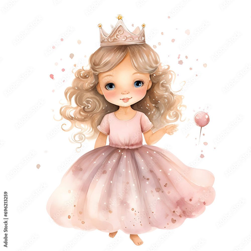 Little princess watercolor 