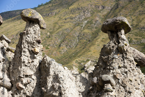 Sights of Altai - stone mushrooms.