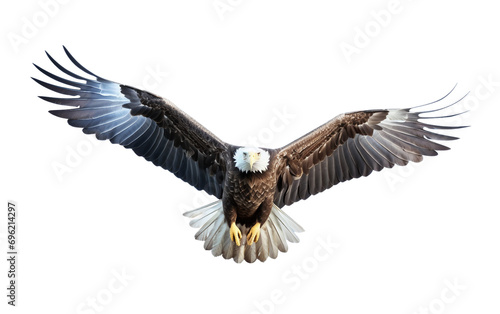 A Stunning Eagle and Blue Sky Isolated on Transparent Background PNG.