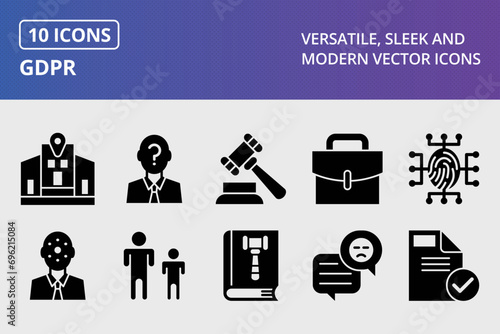 GDPR Glyph Icons Set