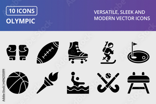 Olympic Glyph Icons Set