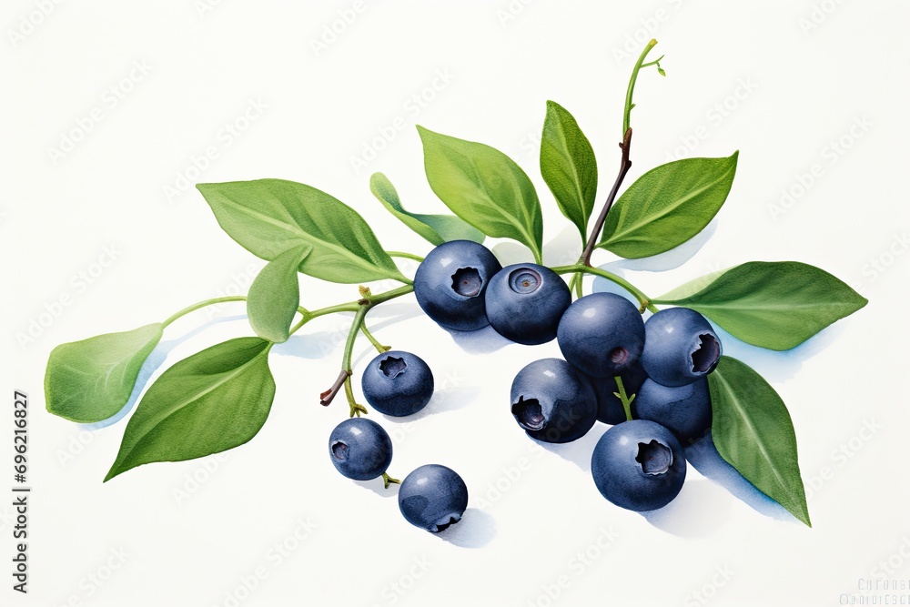 Blueberries still on the branch Blueberries still on the branch