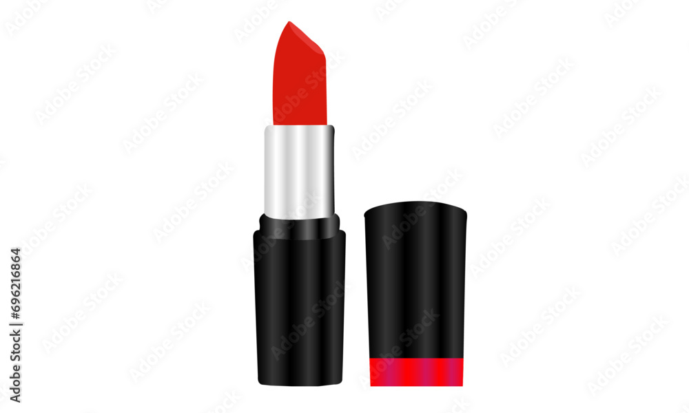 Obraz premium Lipstick. Makeup cosmetic concept. 3d vector icon. Cartoon minimal style. 