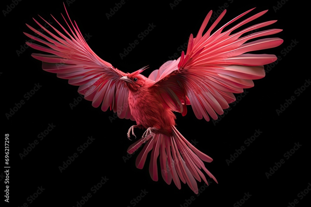 The Beauty of a Red Bird in Flight The Beauty of a Red Bird in Flight