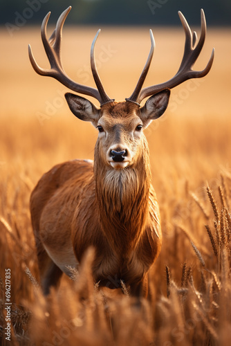 deer in a wheat field © Mariya Surmacheva