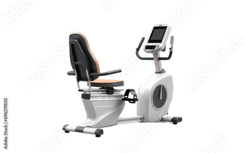 Discover the Comfortable Seating in Our Recumbent Bike Isolated on Transparent Background PNG.