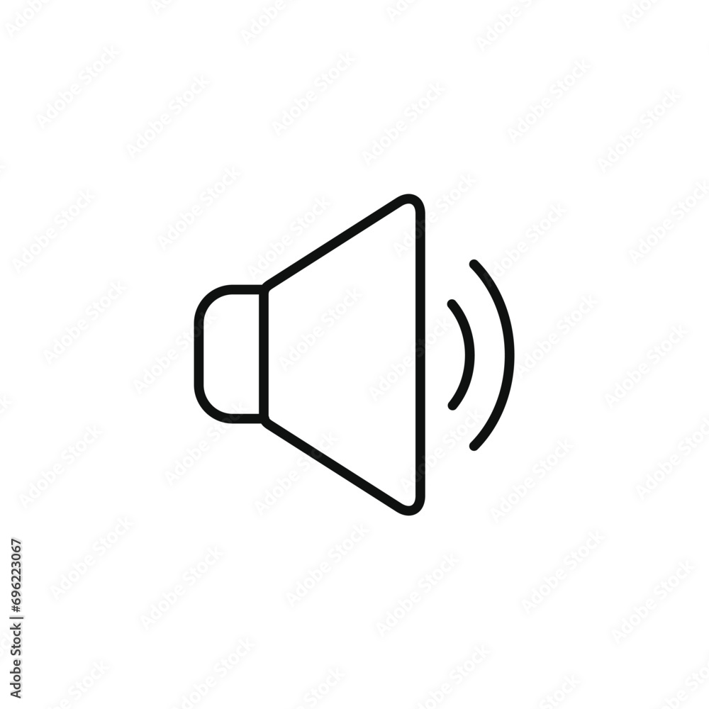 Speaker line icon isolated on transparent background Speaker line icon isolated on transparent background