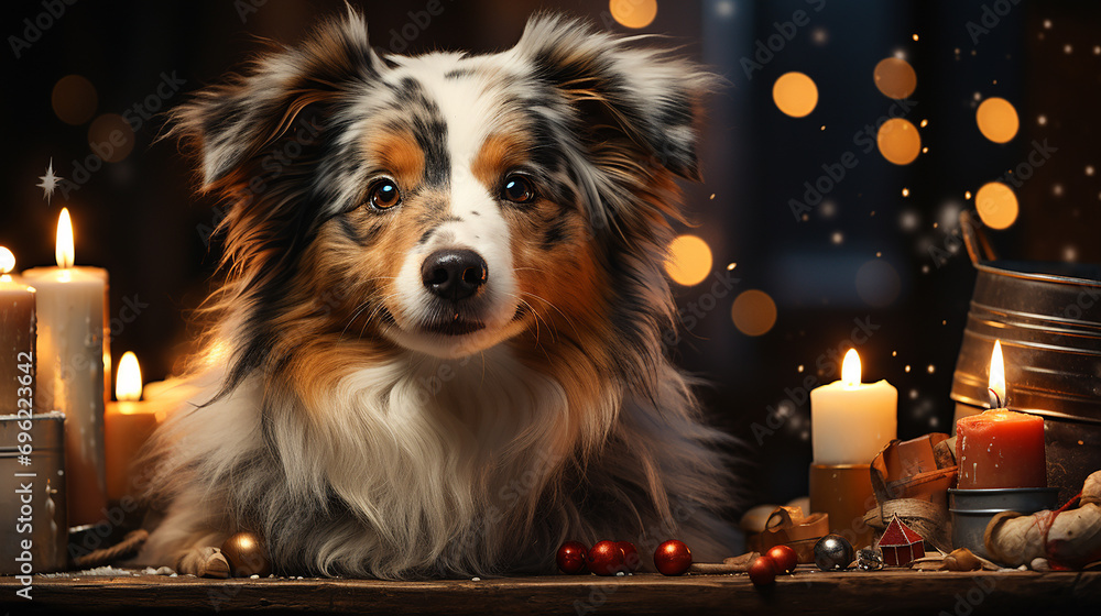 Dogs during Christmas time Dogs during Christmas time