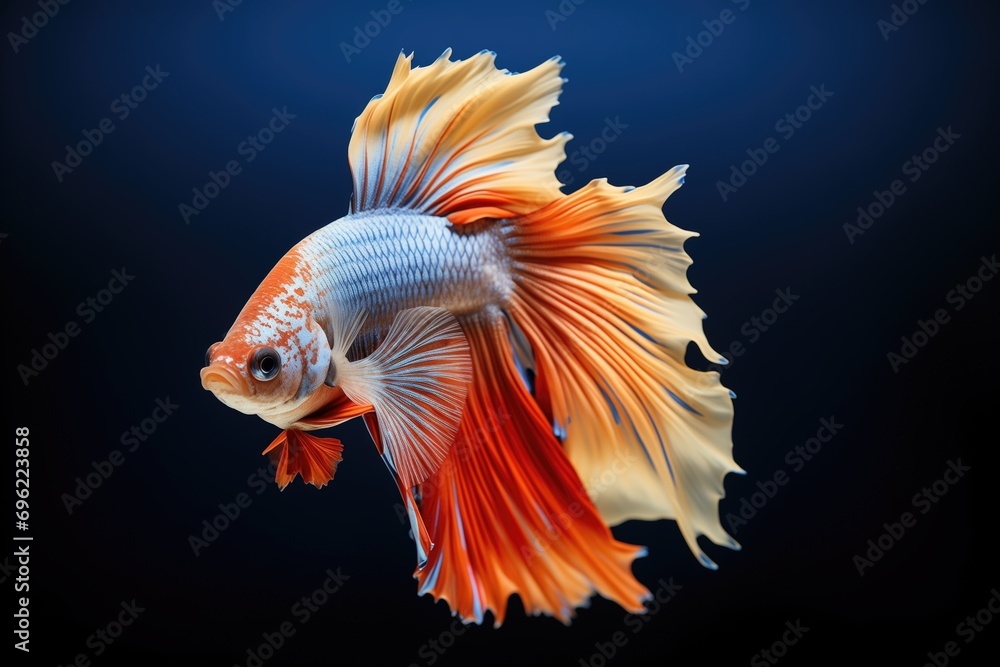siamese fighting fish displaying vibrant fins siamese fighting fish displaying vibrant fins