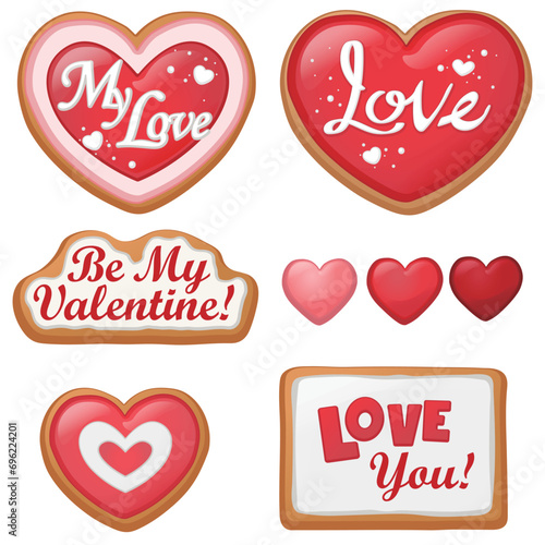 Valentine's Day cookies, heart shaped cookies