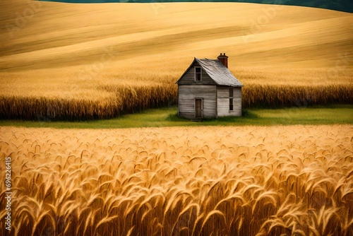 landscape with wheat field