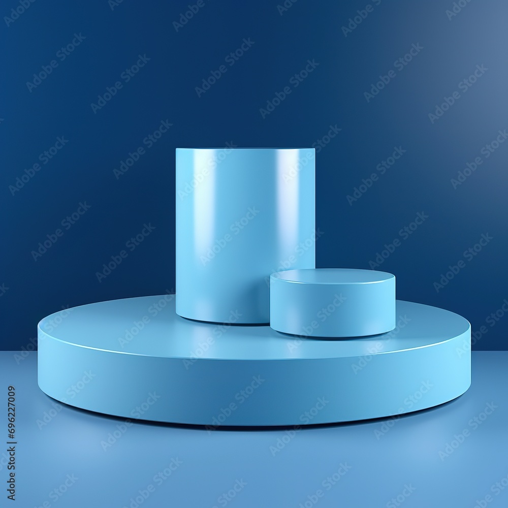 Podium and abstract background. Round stand. Platform for your design. 3D image, generative ai Podium and abstract background. Round stand. Platform for your design. 3D image, generative ai