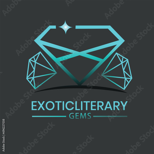 Dimond vector.Diamond logo vector use for design.Creative Illustration modern logo design template.
