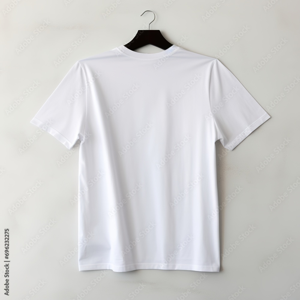 Blank White oversized T-shirt on hanger mockup. Space for your design or branding Blank White oversized T-shirt on hanger mockup. Space for your design or branding