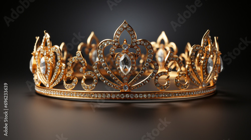 golden crown isolated on black HD 8K wallpaper Stock Photographic Image 