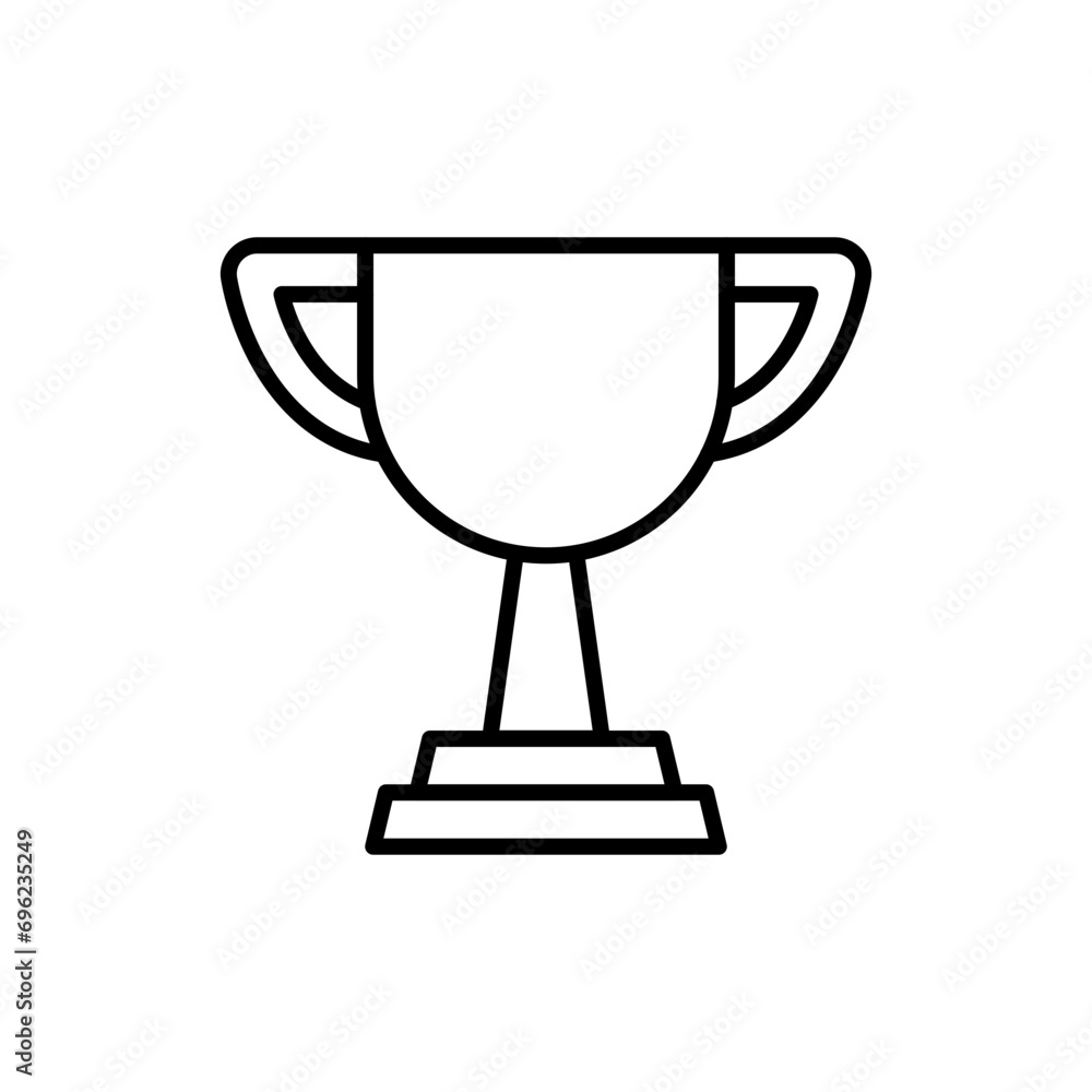 Trophy outline icons, award minimalist vector illustration ,simple transparent graphic element .Isolated on white background