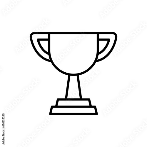 Trophy outline icons, award minimalist vector illustration ,simple transparent graphic element .Isolated on white background