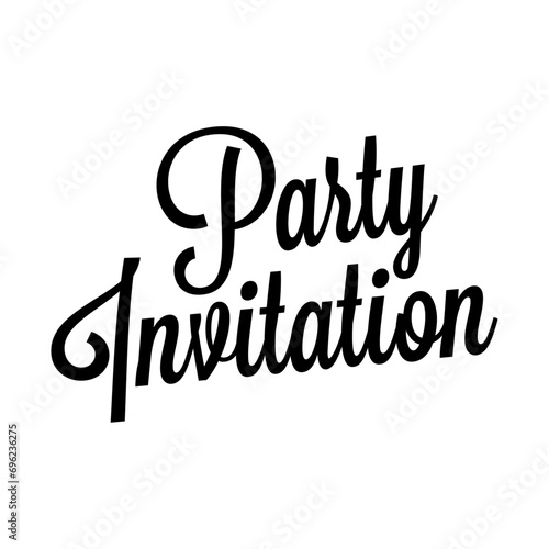 vector party celebration typography style vector