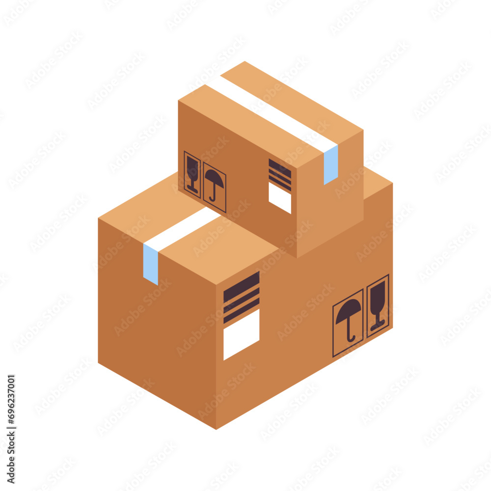 vector boxes carton packing delivery service