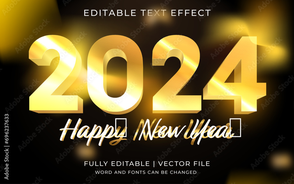 Premium 2024 gold text effect