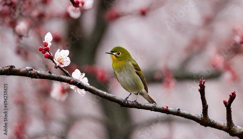 red cardinal on a branch generated Ai