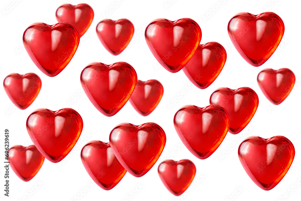 Levitation of cracked glass heart isolated on transparent background. Levitation of cracked glass heart isolated on transparent background.