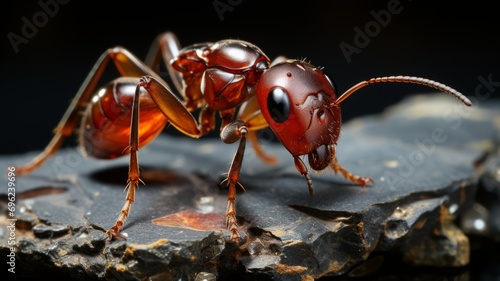 Close-up of an ant in nature