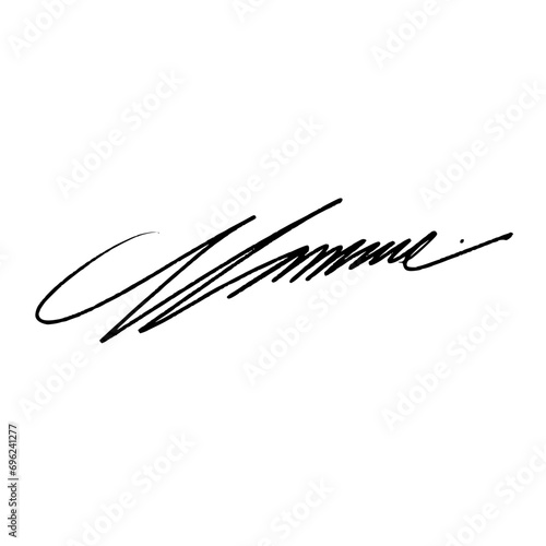 Letter M abstract signature ideas. Vector illustration with black writing and alpha channel.