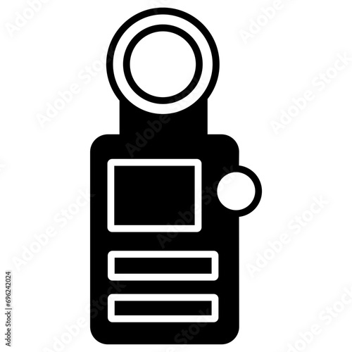 light meter solid glyph icon illustration