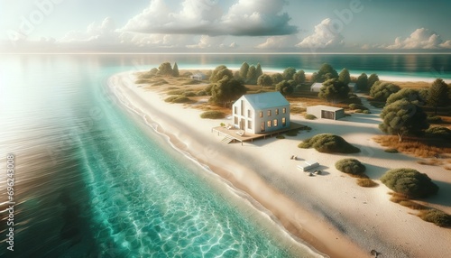 Fototapeta Naklejka Na Ścianę i Meble -  beach room with nice sea