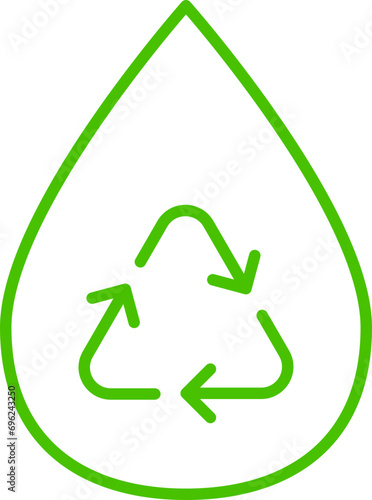  reuse water line icon symbol illustration