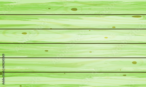 Vector empty green wooden plank background texture. 3d rendering illustration