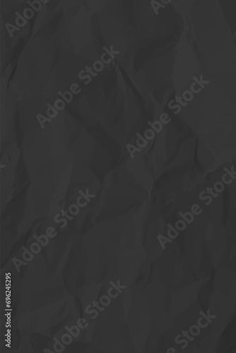 Black clean crumpled paper